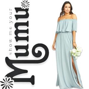 Show Me Your MuMu Hacienda Maxi Dress Silver Sage